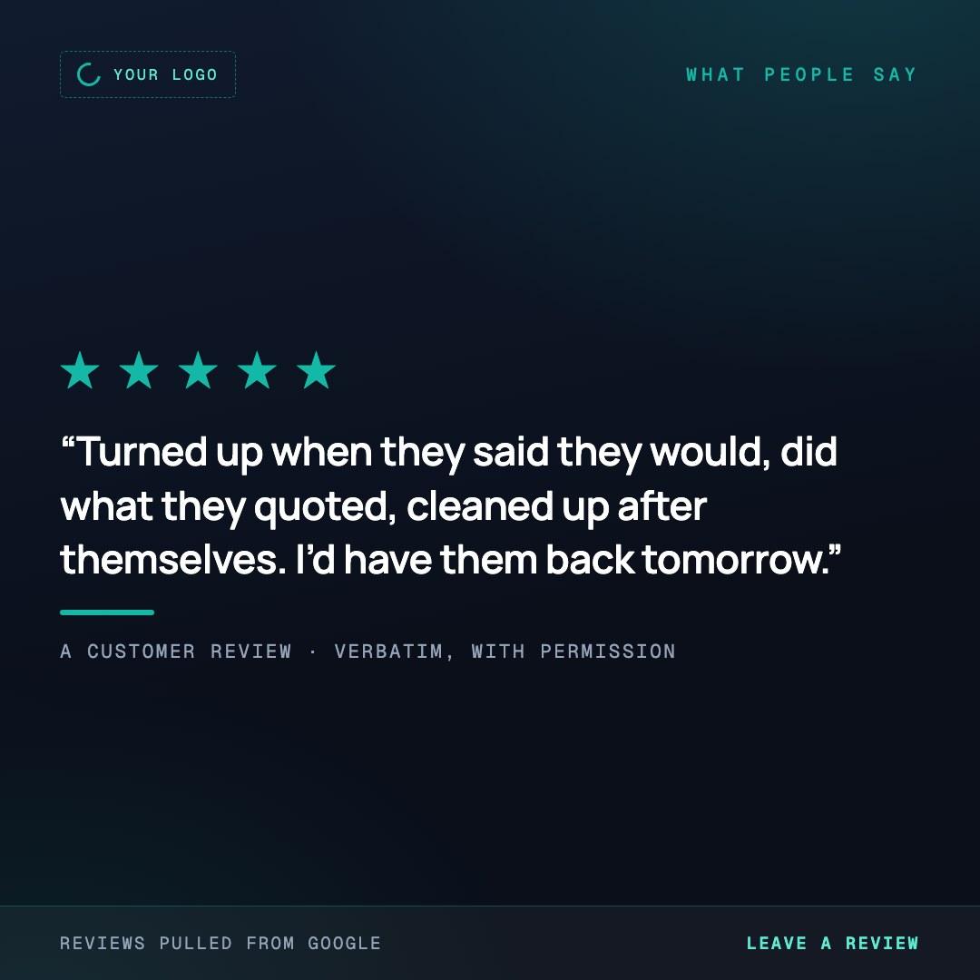 Customer review social media post template
