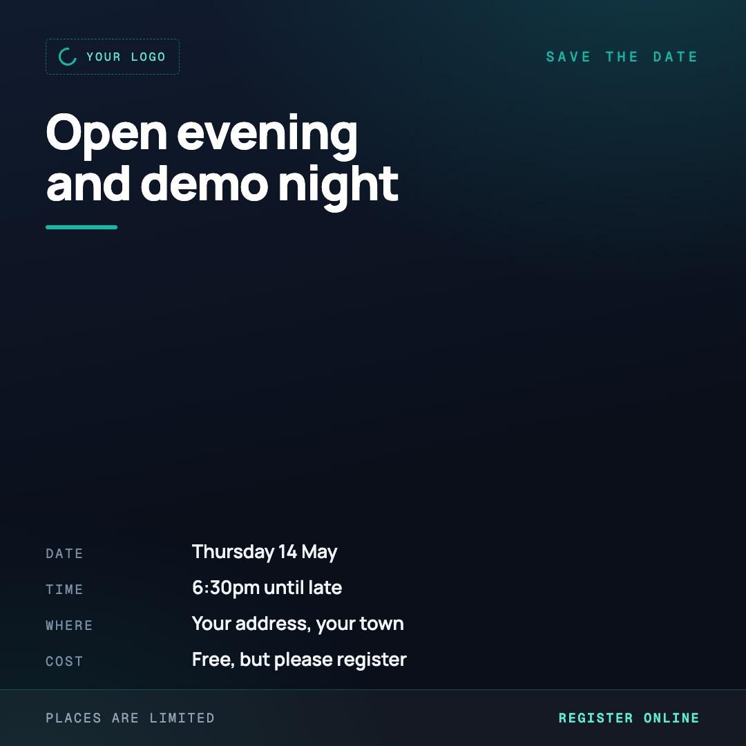 Event social media post template