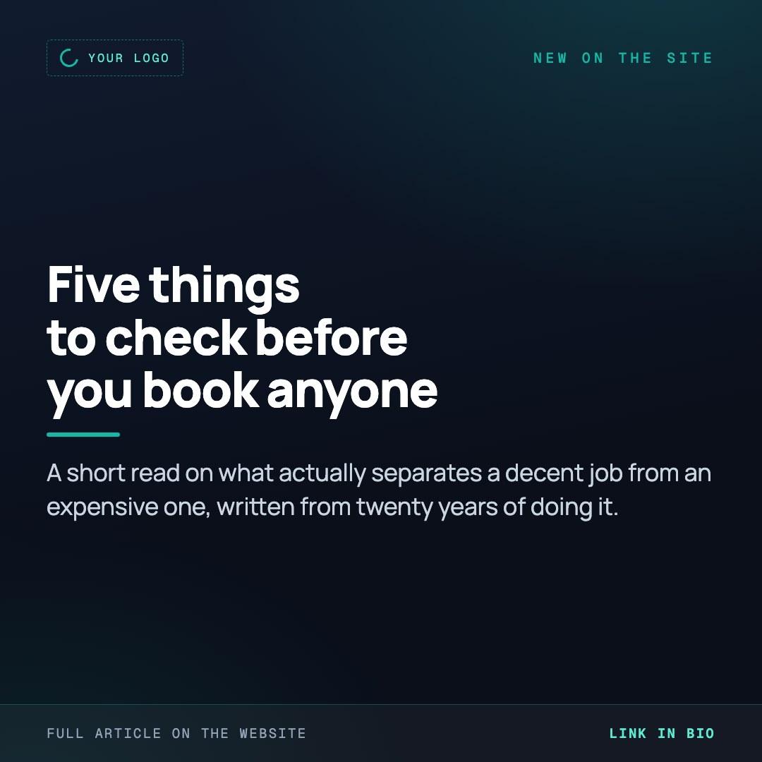 Article teaser social media post template